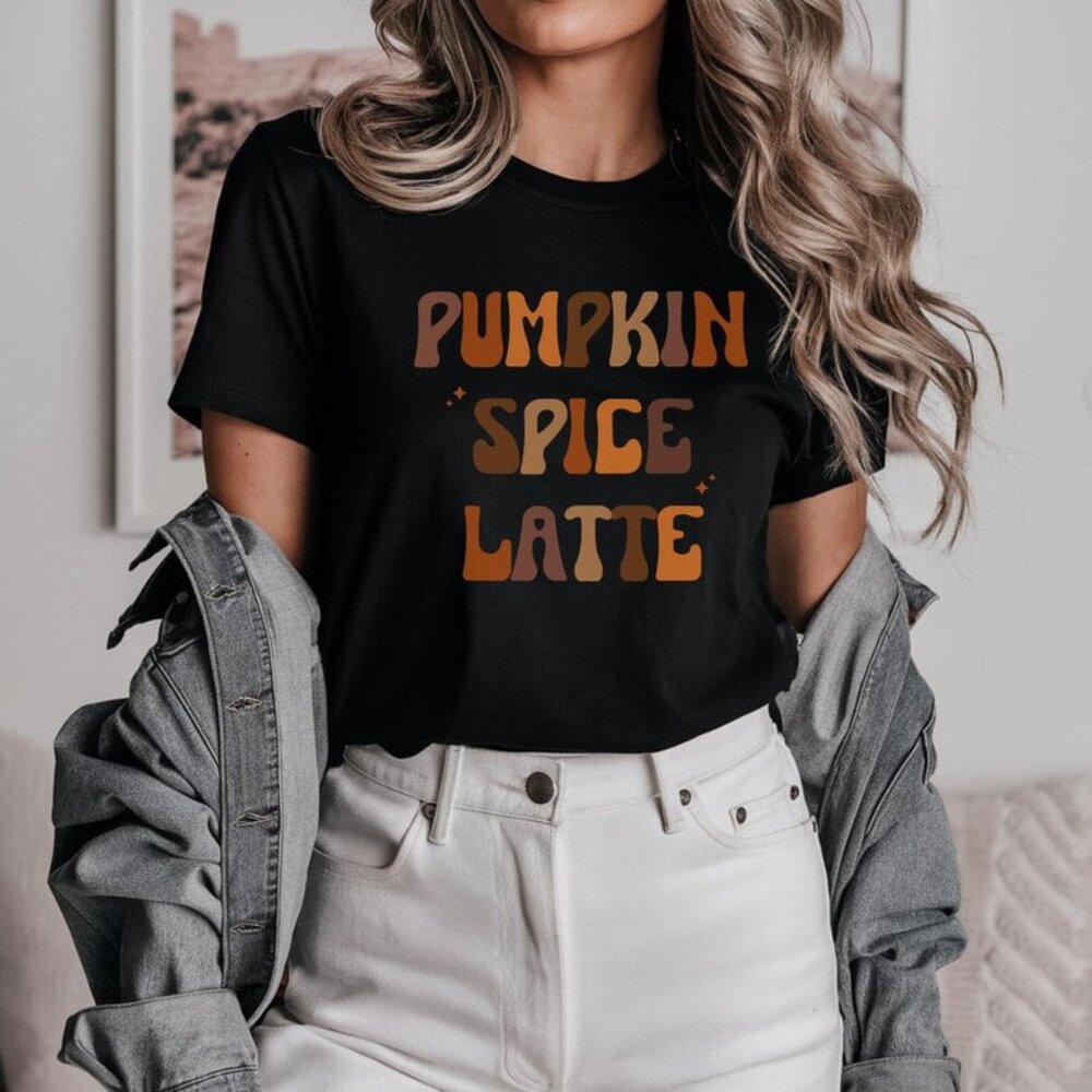 Pumpkin Spice Latte Shirt, Pumpkin Spice Latte Season Gift, Cute Retro Fall Tee